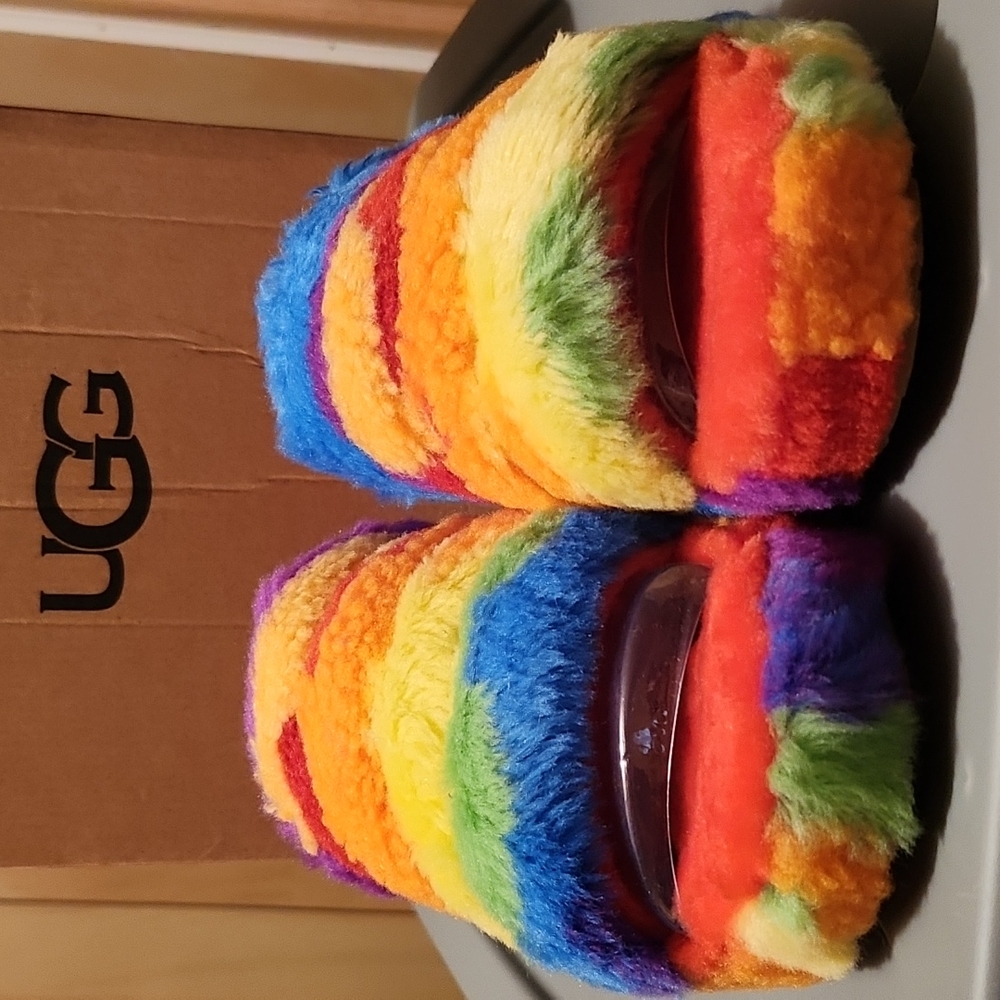 UGG Rainbow "Fluff Yeah" Slides